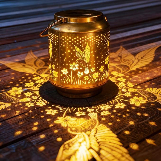 Solar Lanterns Garden Decor, Solar Light Outdoor Waterproof, Hummingbird Hanging Lantern Lights for Women Mom Grandma, Yard Decorations Lanterns for Yard, Patio, Backyard, Porch Rootora