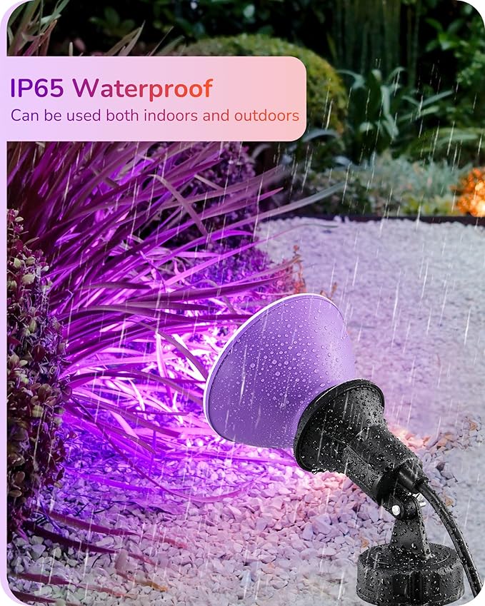 EDISHINE PAR38 Purple & Orange LED Flood Light Bulbs Outdoor, Dimmable LED Light Bulb, 18W(120W Equivalent), Outdoor Weatherproof Light Bulb, E26 Base, 4 Pack EDISHINE