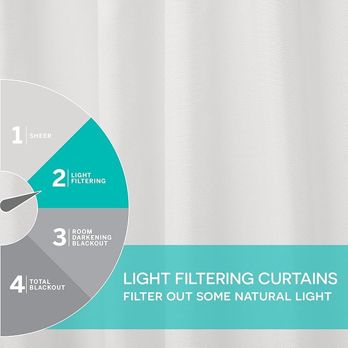 Exclusive Home Cabana Solid Indoor/Outdoor Light Filtering Hook-and-Loop Tab Top Curtain Panel Pair, 54"x96", Vanilla Exclusive+Home