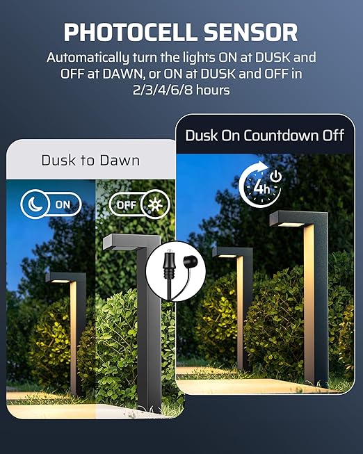 DEWENWILS 300W Low Voltage Landscape Transformer, Photocell Sensor & Timer, 120V AC to 12/14V AC, Landscape Lighting Transformer Outdoor, Weatherproof for Spotlights, Garden Lights DEWENWILS