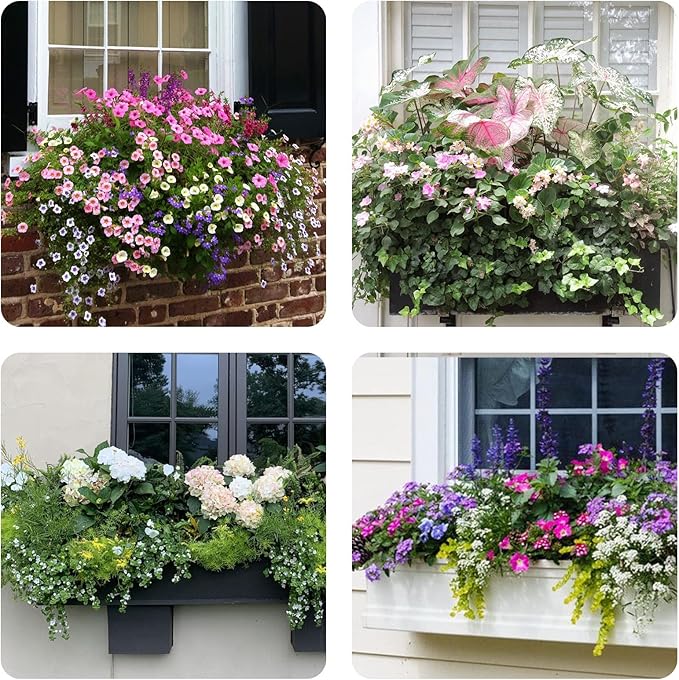 2 Pack 24 Inch Trough Coconut Liners for Window Box Planter Natural Coco Fiber Replacement Liner for Outdoor Plants Flowers Outside Coir Planters Porch Balcony Garden Decor KarlliuHOMEGARDEN