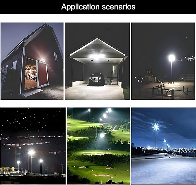 2Pack LED Flood Light Outdoor,250W LED Work Light 25500lmwith 6FT US Plug,IP66 Waterproof Exterior Security Lights,6000K Daylight White Outside Floodlights Slim Design for Playground Yard MUCLUD