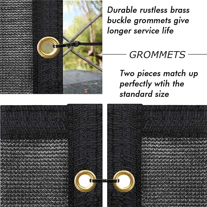 UPGRADE Privacy Fence Screen 5'x4' Black Outdoor 90% Visibility Blockage 170 GSM Mesh Shade Cover Panels for Backyard,Balcony,Home Decoration with Zip Ties,Customized Avaliable UPGRADE