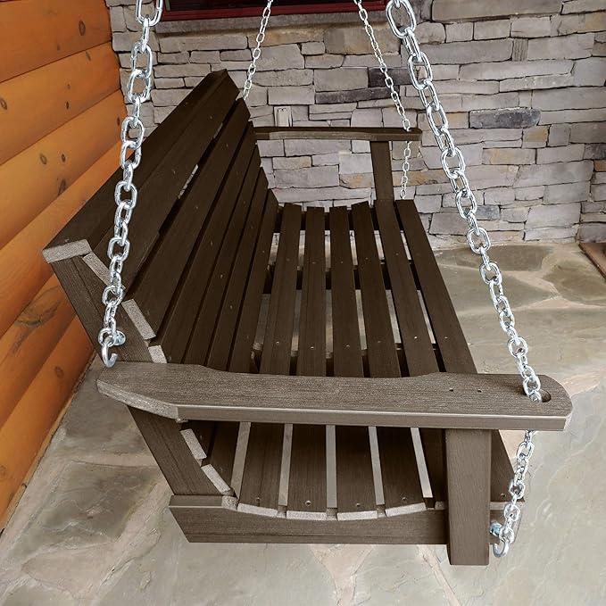 highwood Weatherly Porch Swing, 4 Feet, Weathered Acorn highwood