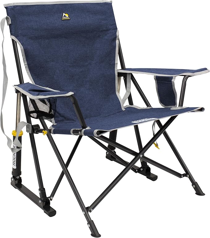 GCI Outdoor Kickback Rocker Outdoor Rocking Chair with Beverage Holder GCIOUTDOOR
