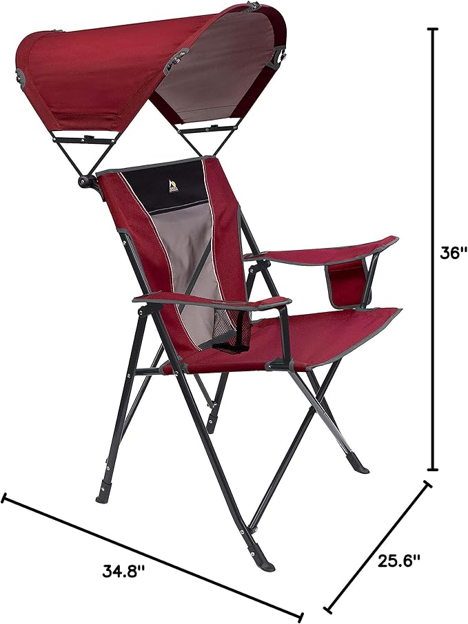 GCI Outdoor Sunshade Comfort Pro Chair, Cinnamon Red GCIOUTDOOR