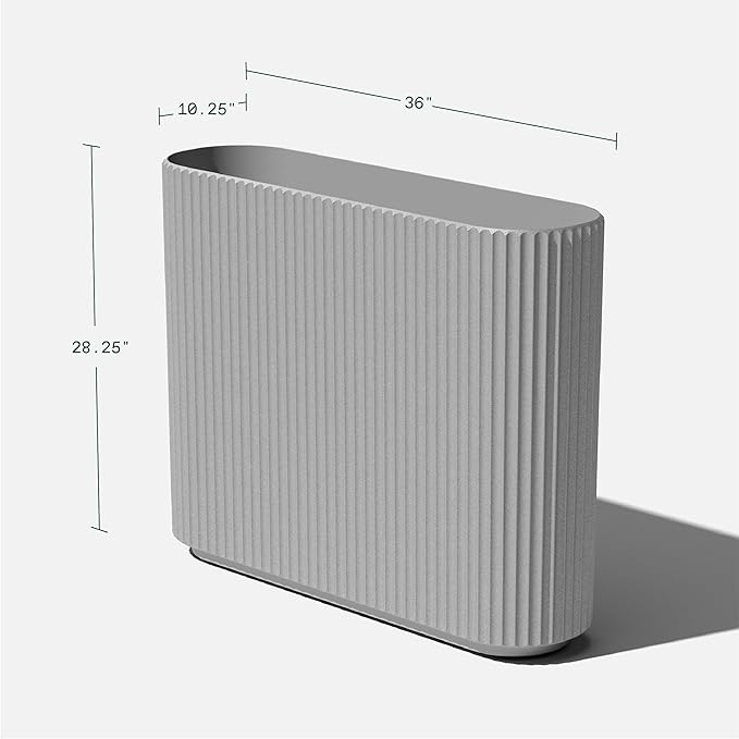 Veradek Demi Series Span Planter for Front Porch, Patio, Backyard | Durable Plastic-Stone Composite Material | Modern Décor for Shrubs, Flowers VeradekOutdoor