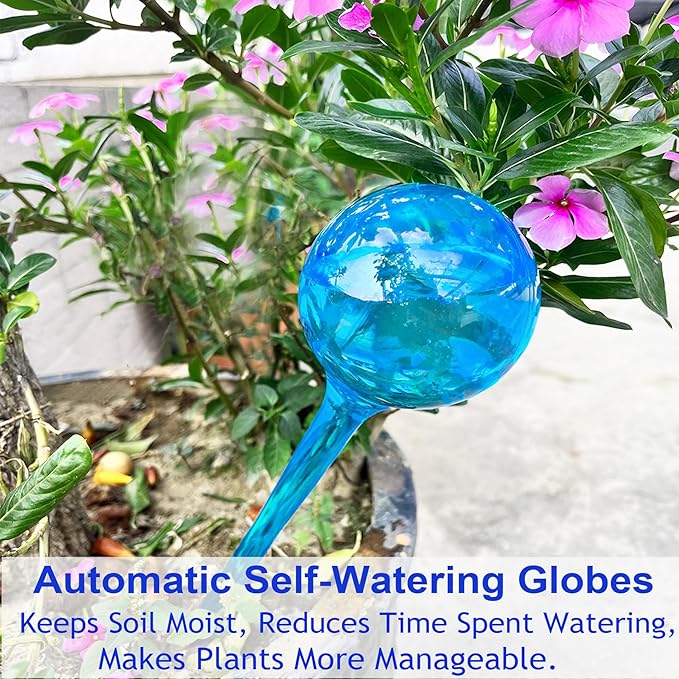 MOONSOUND 12pcs Plant Watering Globes - Automatic Plant Watering Bulbs for Indoor & Outdoor Potted Plants, Durable Plastic Garden Watering Devices MOONSOUND