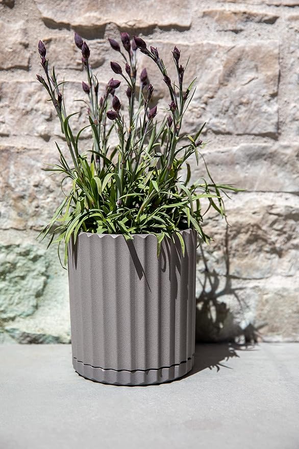Veradek Demi Series Demi 6" Planter w/Tray - Grey, 2 Pack VeradekOutdoor
