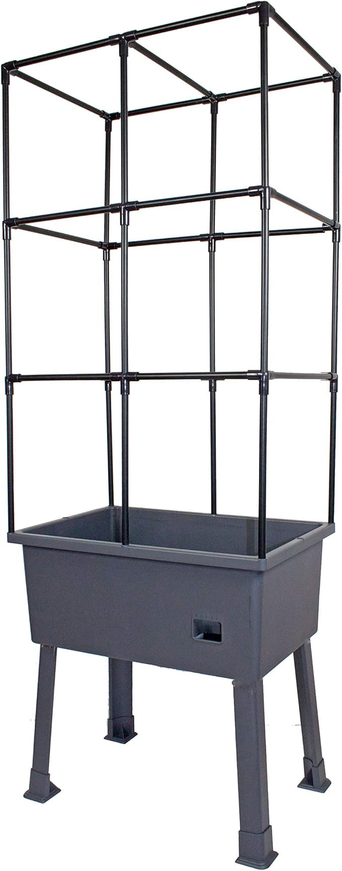 Frame It All Hydroponic Tower with Trellis Frame and Greenhouse Cover, Vertical Garden Planter for Vegetables and Flowers, Self-Watering Garden Tower with 4.35-Gallon Water Storage, 15.75 x 23.5 x 57 FRAMEITALL