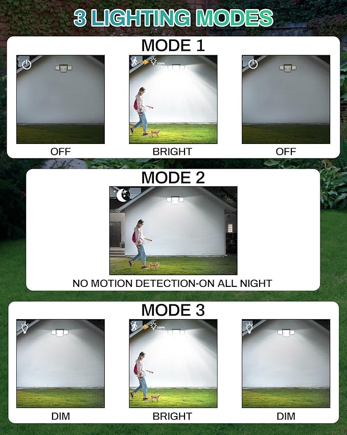 Solar Lights Outdoor, In-Ground or Wall Mount, 180° PIR Motion Sensor, 236 LED 2500 Lumens 360° Illumination Solar Security Flood Light, Dusk to Dawn, 3 Modes, IP65 Waterproof, 4 Pack HAARAY
