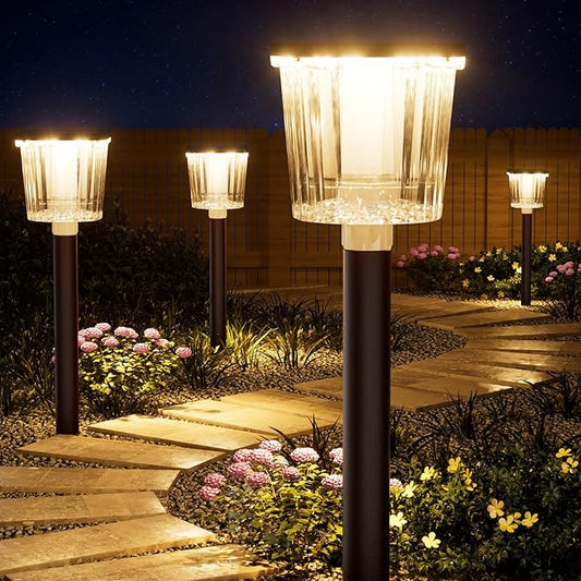 Super Bright Solar Pathway Lights Outdoor Powered,Adjustable Warm&Cool White,Waterproof IP65 Garden Decor Landscape Lighting Outside for Yard/Patio/Walkway/Driveway/Landscape (Cocoa Brown, 3 Pack) Professionalproductionofsolarlightsoutdoor%EF%BC%9A%EF%BC%89