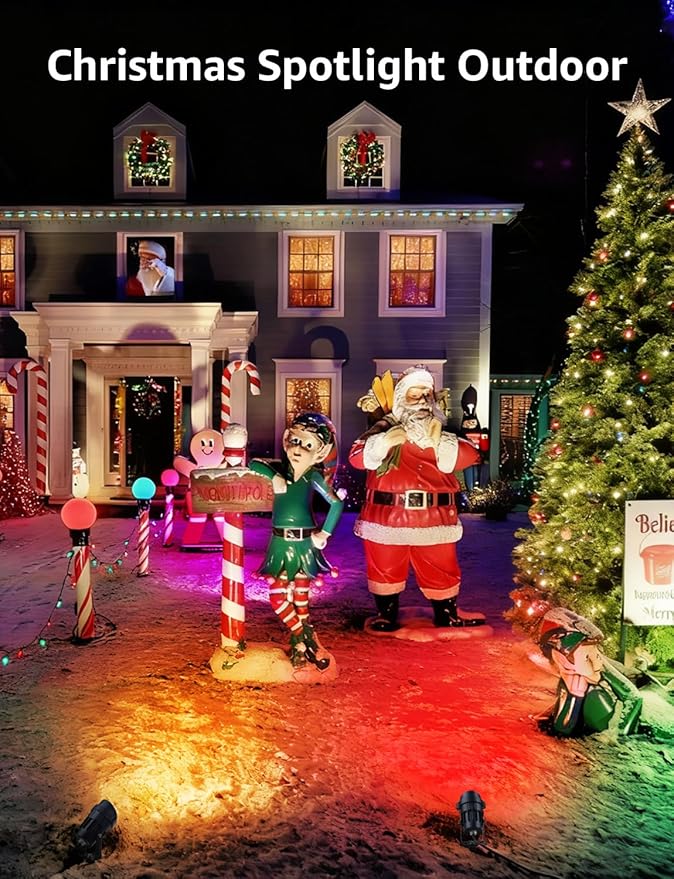 SUNVIE 12W RGB Low Voltage Color Changing Landscape Lights Remote Control Waterproof LED Landscape Lighting for Yard Garden Pathway Holiday Christmas Decorations Outdoor Indoor, 2 Pack with Connector SUNVIE