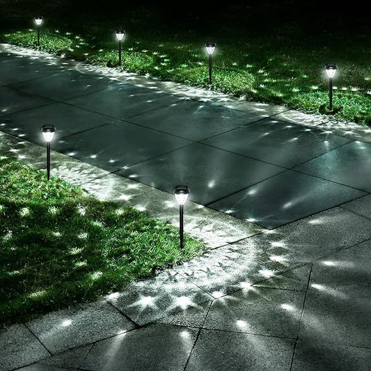 Super Bright Solar Lights Outdoor Waterproof-10 Pack, Dusk to Dawn Up to 12 Hrs Solar Powered Outdoor Pathway Garden Lights Auto On/Off, LED Landscape Lighting Decorative for Walkway Patio Yard URAGO