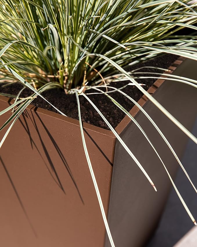 Veradek Pure Series Nobleton Plastic Planter - Large Pots for Indoor or Outdoor Porch/Patio | Durable All-Weather Use with Drainage Holes | Modern Planter Décor for Flowers, Shrubs, Trees VeradekOutdoor
