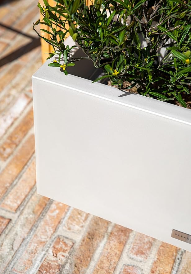 Veradek Block Series Long Box Planter - Large Rectangular Planter for Indoor or Outdoor Patio/Porch | Durable All-Weather Use with Drainage Holes | Modern Décor for Tall Plants, Flowers or Shrubs VeradekOutdoor
