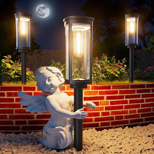 Solar Pathway Lights Outdoor Solar Lights Outdoor, IP65 Waterproof Auto On/Off Solar Garden Lights Solar Powered Landscape Lighting for Yard Walkway Driveway Pathway (Warm White, 2pack) Professionalproductionofsolarlightsoutdoor%EF%BC%9A%EF%BC%89