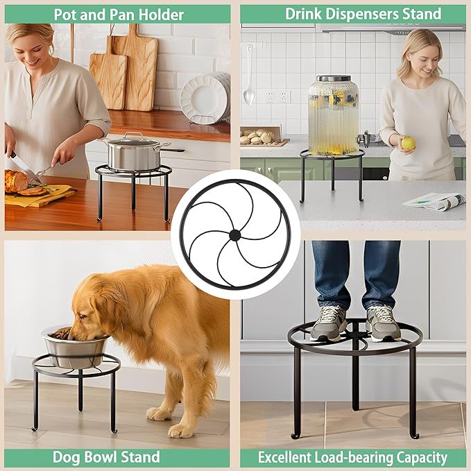 5 Pack Metal Plant Stands Anti-Rust Iron Heavy Duty Potted Holder for Flower Pot Indoor Outdoor Decoration Small Plant Holders for Home Garden Rootora