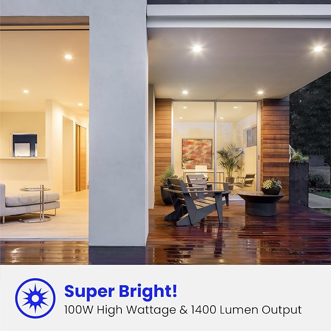 Feit Electric BR30 LED Light Bulb, 100W Equivalent, Dimmable, 1400 Lumens, E26 Standard Base, 2700K Soft White, 90CRI, Flood Light Bulb for Recessed Cans, 22-Year Lifetime, BR30DM/1400/927CA/4, 4 Pack FeitElectricCompany