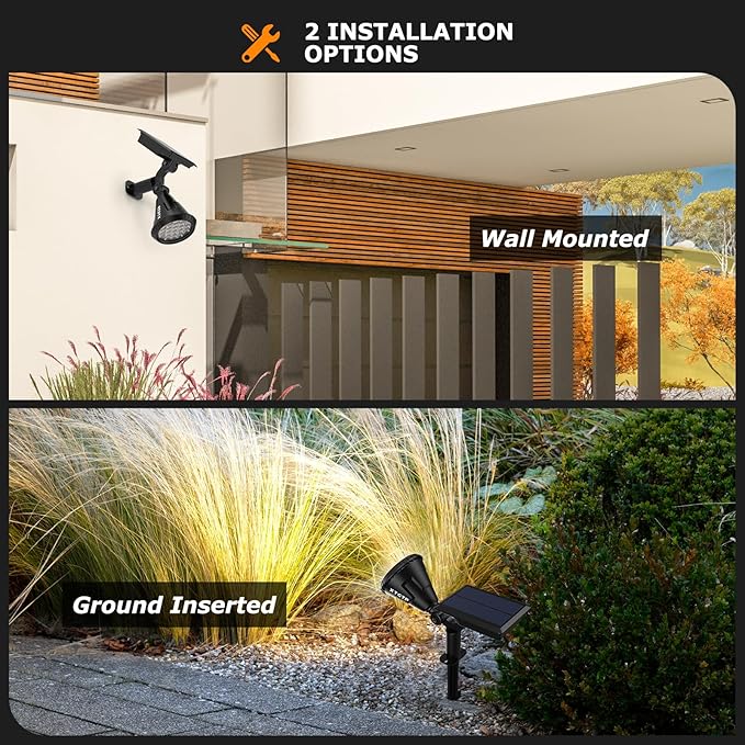 Solar Spot Lights Outdoor, 21 LEDs Brightness Solar Outdoor Lights IP67 Waterproof, 2-in-1 Adjustable Outdoor Lights Solar Powered for Yard Trees Patio Pathway Yard Flag - Cool White(6 Pack) XTGTP