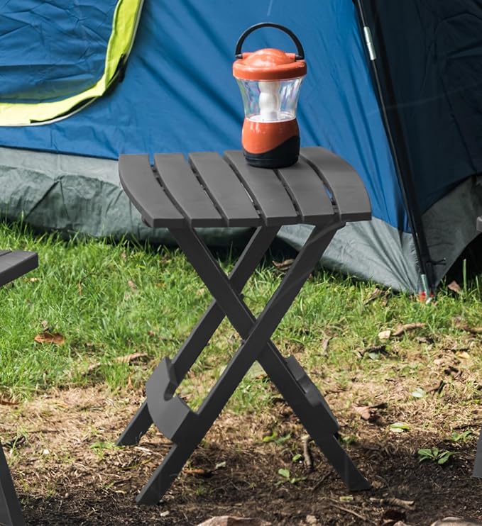 Adams Quik-Fold® Side Table - Charcoal Adams