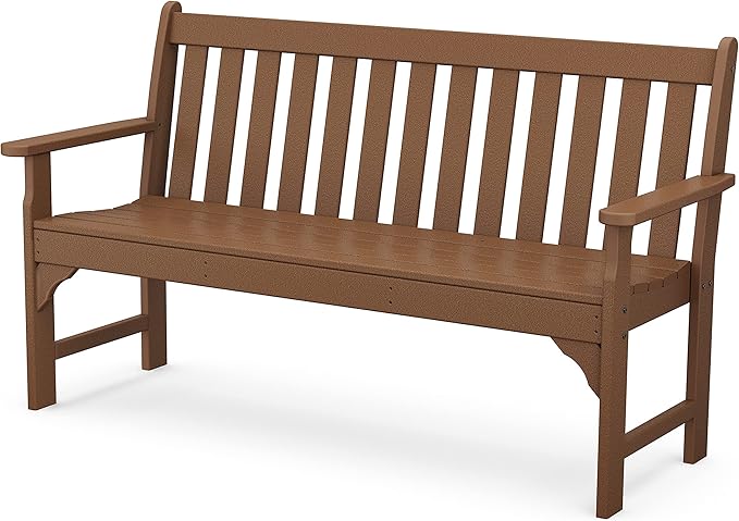 POLYWOOD GNB60TE Vineyard 60" Bench, Teak POLYWOOD