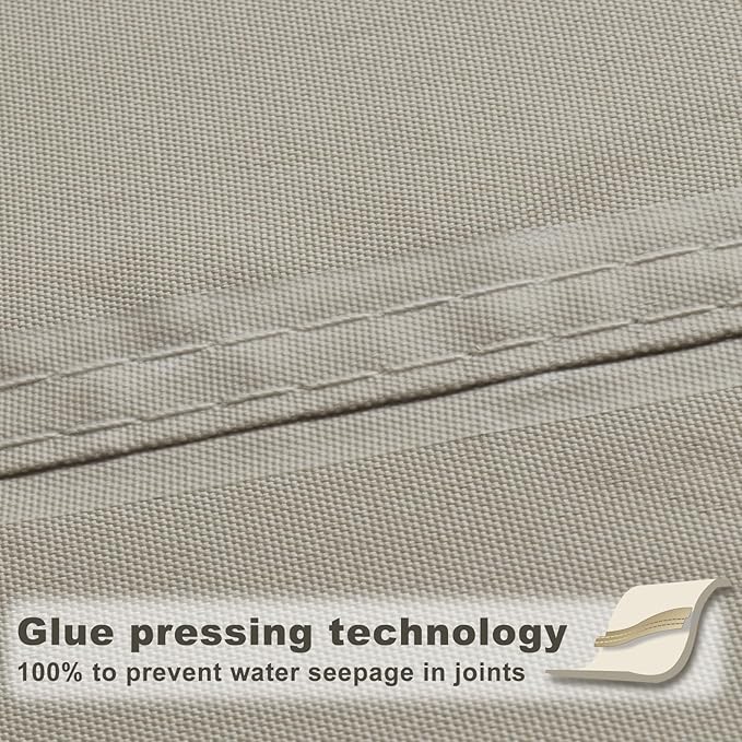 SUNNY GUARD Waterproof Sun Shade Sail 15'x15'x21.2' Taupe Right Triangle UV Block Sunshade for Backyard Yard Deck Patio Garden Outdoor Activities and Facility(Customized) SUNNYGUARD
