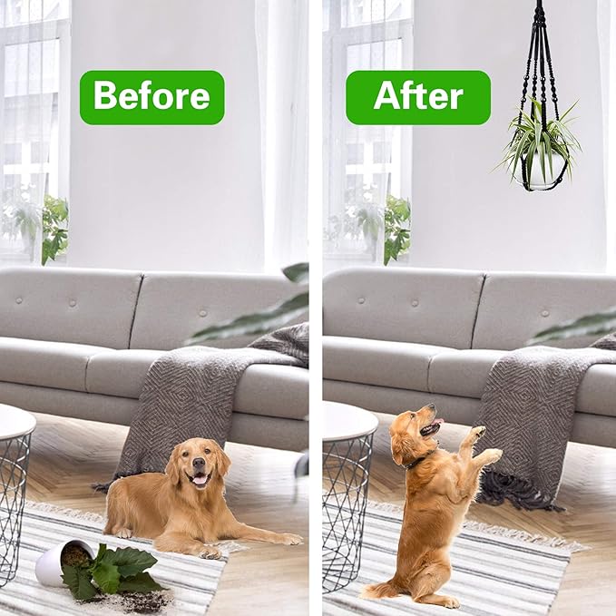 Augshy Macrame Hanging Planter, 2 Pack Hanging Planters for Indoor Plants Indoor Outdoor Decor Handmade Hanging Plant Holder(35 Inch) Augshy