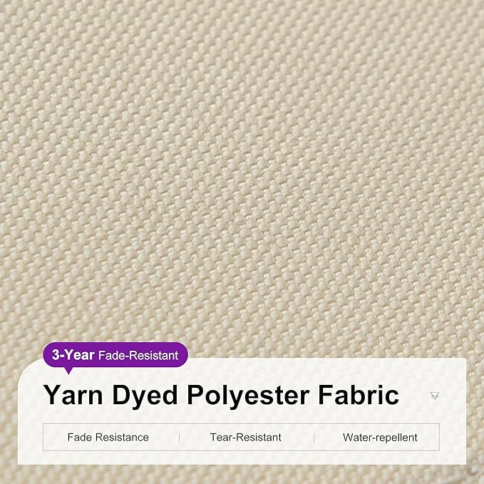 PURPLE LEAF 10 Feet Patio Umbrella Outdoor Cantilever Square Umbrella Aluminum Offset Umbrella with 360-degree Rotation for Garden Deck Pool Patio, Beige PURPLELEAF