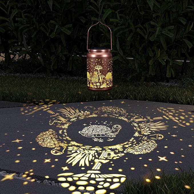 2 Pack Turtles Solar Lanterns Outdoor Waterproof - Mothers Day Gifts for Mom Grandma, Birthday Gifts for Women Solar Lights Outdoor Garden Decor for Outside, Patio, Outdoor, Yard Eandisom