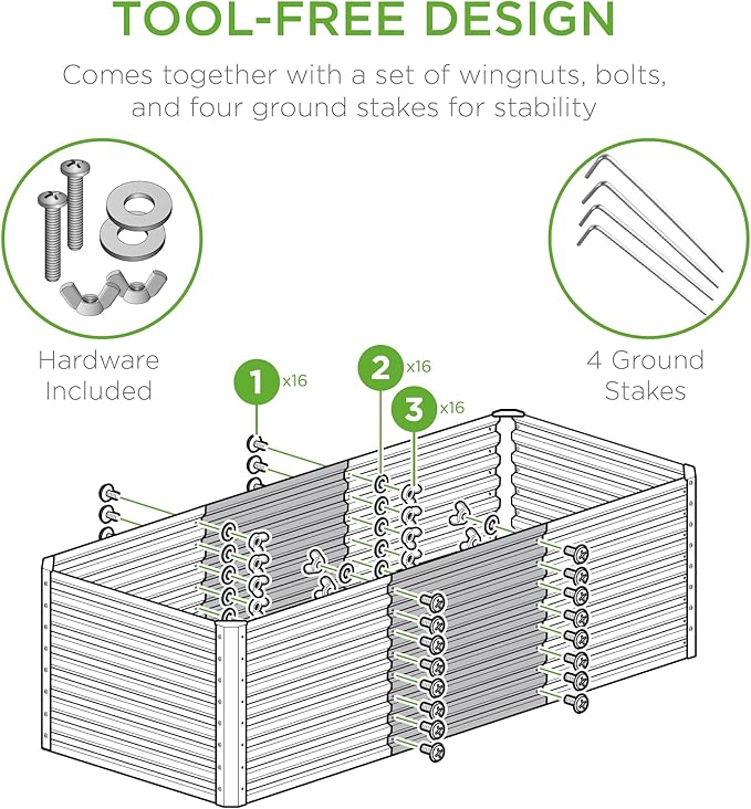 Best Choice Products 4x2x2ft Outdoor Metal Raised Garden Bed, Deep Root Planter Box for Vegetables, Flowers, Herbs, and Succulents w/ 119 Gallon Capacity - Taupe BestChoiceProducts