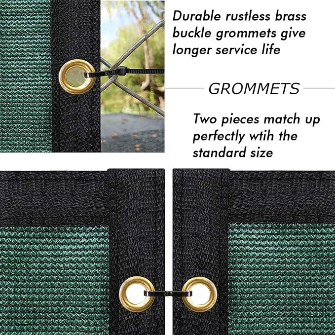UPGRADE Privacy Fence Screen 5'x66' Dark Green Outdoor 90% Visibility Blockage 170 GSM Mesh Shade Cover Panels for Backyard,Balcony,Home Decoration with Zip Ties,Customized Avaliable UPGRADE