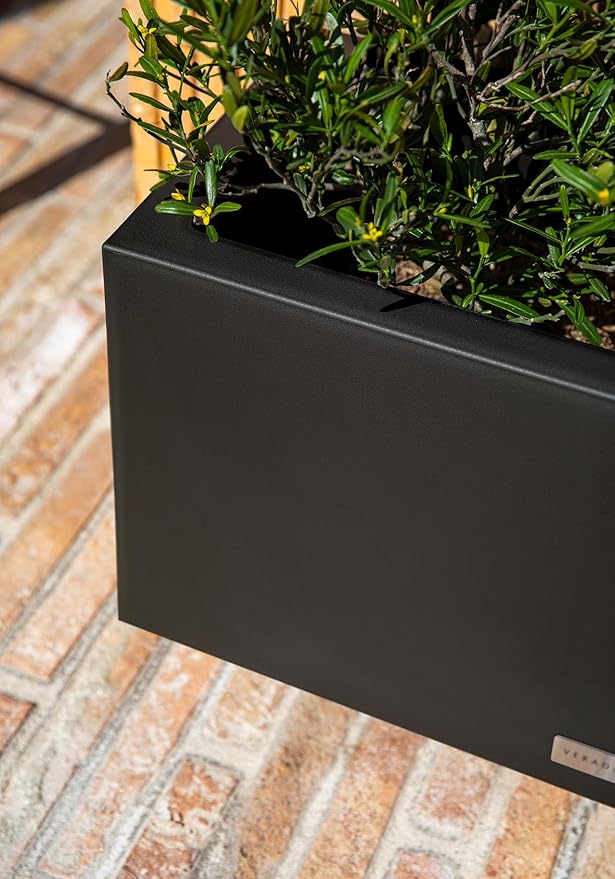 Veradek Block Series Long Box Planter - Large Rectangular Planter for Indoor or Outdoor Patio/Porch | Durable All-Weather Use with Drainage Holes | Modern Décor for Tall Plants, Flowers or Shrubs VeradekOutdoor