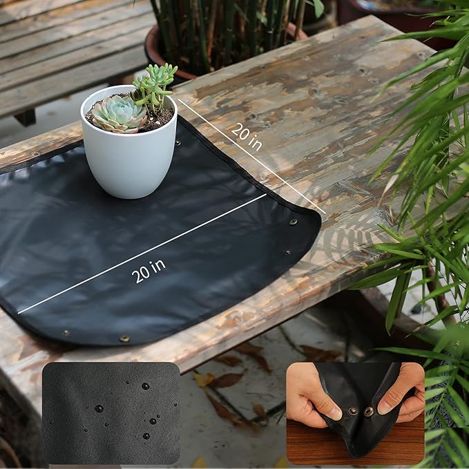 5Pcs Succulent Tools, Mini Garden Tools,Plant Potting Mat as Plant Accessories,Succulent Gardending Hand Tools Kit for Seedling Soil,Caring Succulent,etc,Gifts for Woman’s Gardening work(No Flowerpot) Songtaste