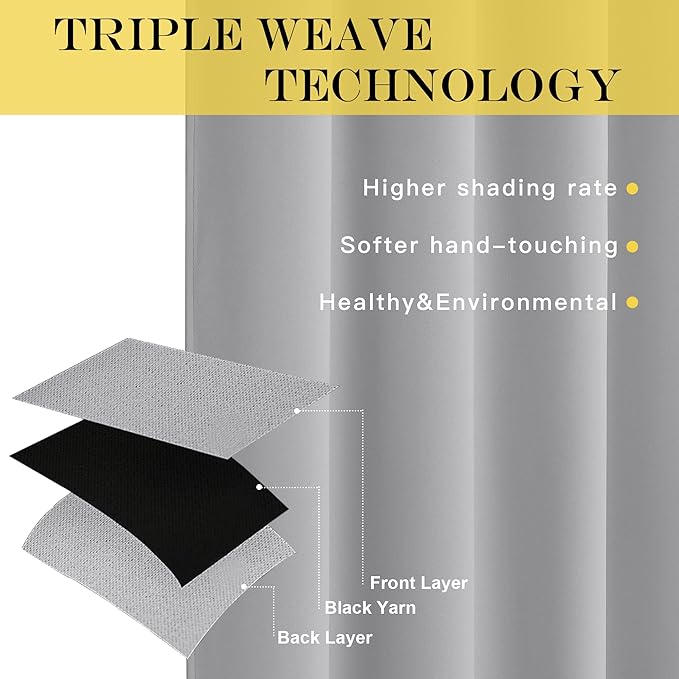 NICETOWN Blackout Silver Grey Doorway Curtain - Solid Thermal Insulated Grommet Room Darkening Privacy Window Drape Sound Dampening for Bedroom/Living Room (W46 x L80, 1 Panel) NICETOWN