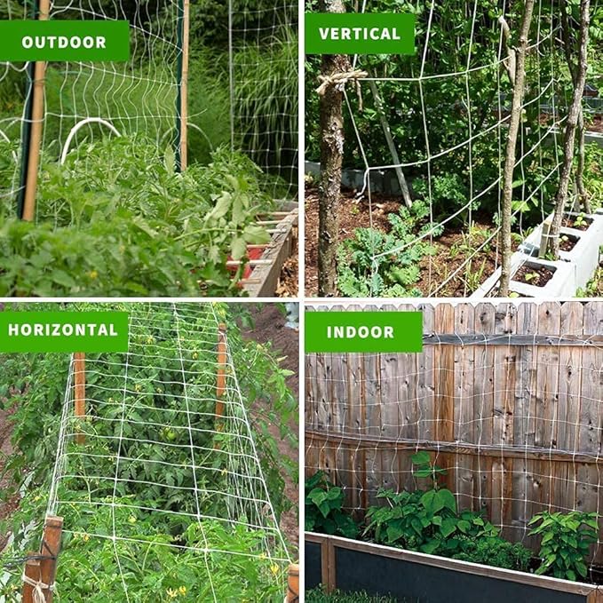 Tcamp Heavy-Duty Polyester Plant Trellis Netting 5 x 30ft (1 Pack) (5 Ft X 30 Ft) Tcamp
