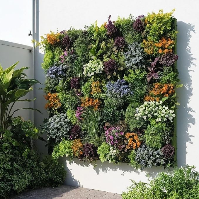 36 Pockets Living Wall Planter Indoor, Self Watering Wall Hanging Planters for Outdoor Plants Stackable, Cascading Vertical Planter Garden (36 planters) Rootora