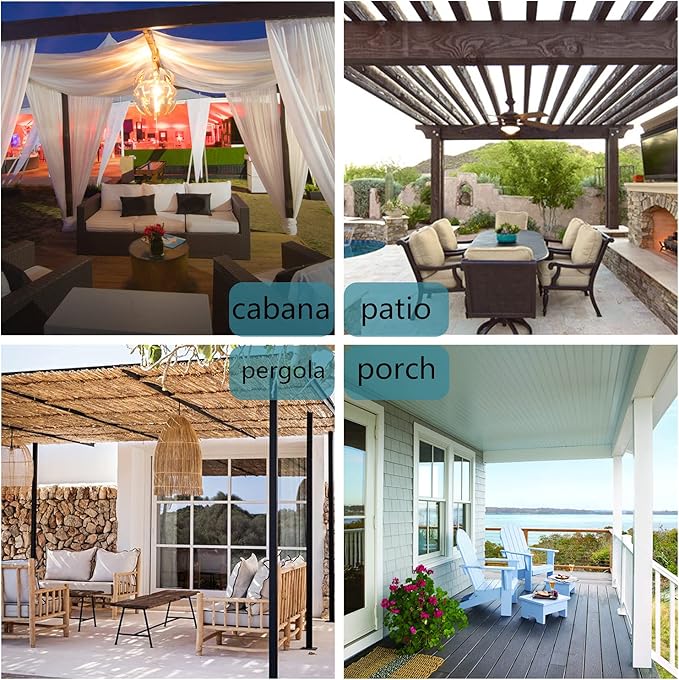 BONZER Waterproof Indoor/Outdoor Curtains for Patio Thick Privacy Grommet Curtains for Bedroom, Living Room, Porch, Pergola, Cabana, 1 Panel, 84W x 120L inch, Silver Bonzer