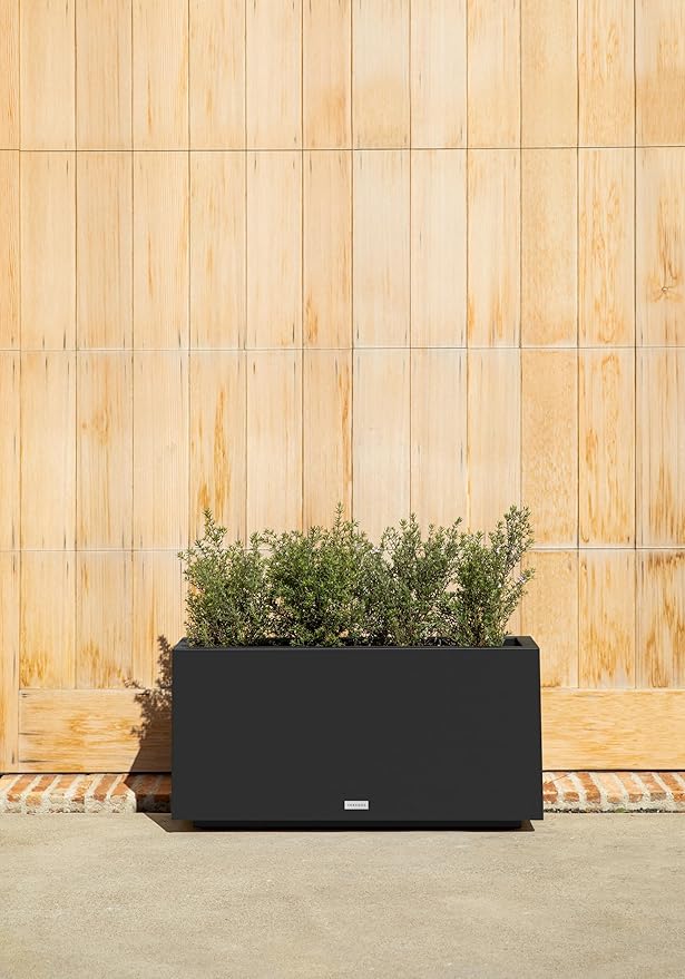 Veradek Block Series Long Box Planter - Large Rectangular Planter for Indoor or Outdoor Patio/Porch | Durable All-Weather Use with Drainage Holes | Modern Décor for Tall Plants, Flowers or Shrubs VeradekOutdoor