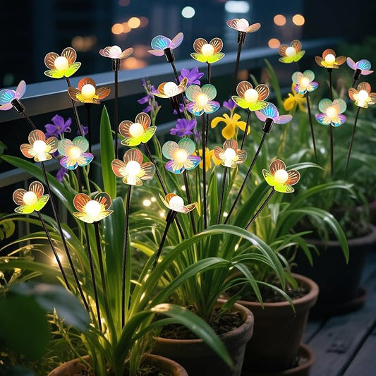 Solar Garden Lights, 6 Pack 36 LED Solar Swaying Flower Light, Waterproof Firefly Lights Outdoor Fairy Light for Garden Patio Yard Pathway Flower Bed Decoration MRHEPHAESTUS
