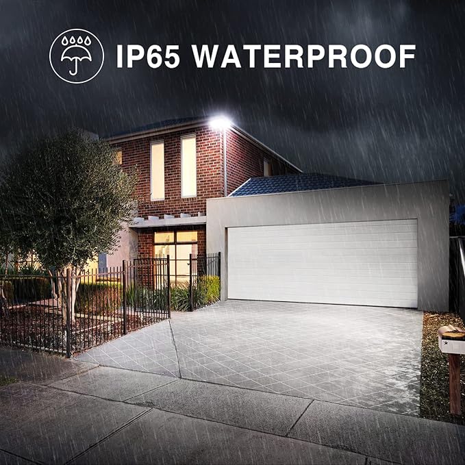 Onforu 130W LED Security Light, 13000LM Outdoor Indoor Flood Light Switch Controlled, IP65 Waterproof LED Exterior Floodlight, 6500K White Wall Mount Security Lighting for Entryway,Garage,Yard,Eave Onforu