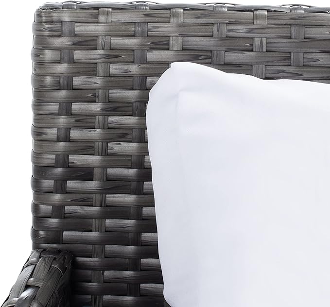 Safavieh Outdoor Collection Cadeo Grey Brown/White Cushion Daybed PAT7500C SAFAVIEH