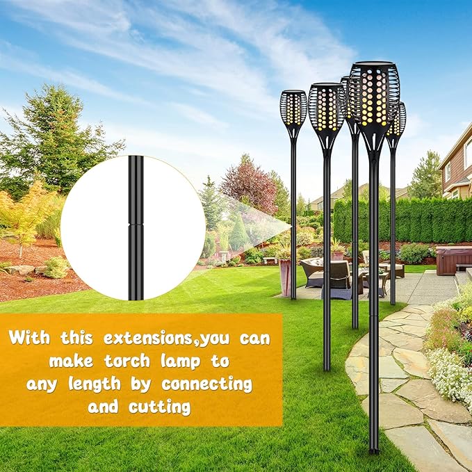 Chunful 8 Kit Solar Light Stakes Replacement Lame Lamp Extension Pole Ground Stake and Joint Connector Kit for Outdoor Garden Backyard(12.2 Inch) Chunful
