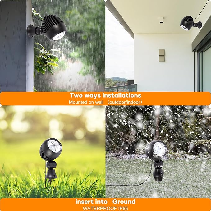 SUNLONG Solar Outdoor Lights,Solar Spot Lights Outdoor Waterproof Solar Spotlight Landscaping for Yard Garden Flag Pathway Trees(Natural White) MakeYournightBrightandWarm