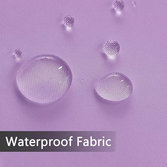 SpaceDresser Waterproof Outdoor Sheer Curtains for Patio - 2 Panels Rod Pocket Indoor Voile Sheer Curtain for Living Room,52W x 120L inch,Lavender SpaceDresser
