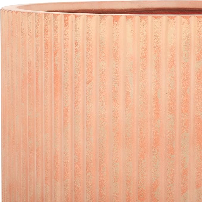 SAFAVIEH Outdoor Collection Lucca Terracotta Cement Ficonstone Planter Pot SAFAVIEH