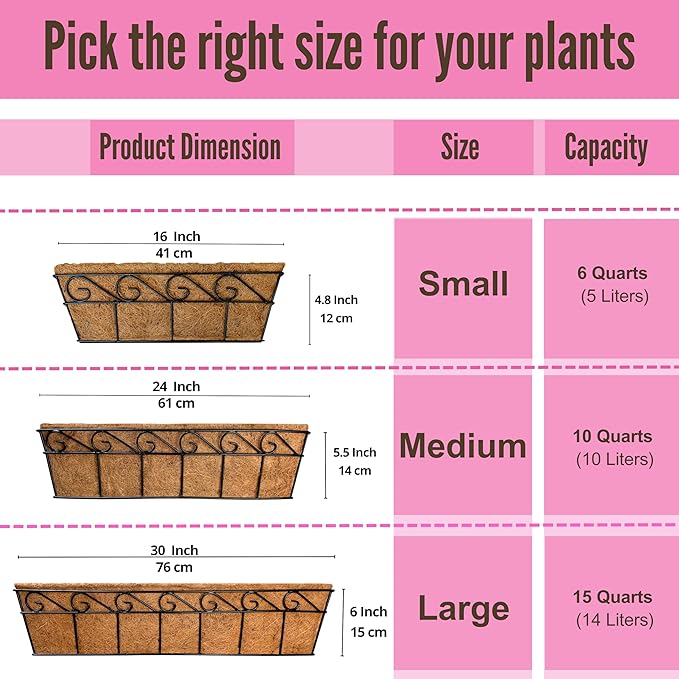 LaLaGreen Wall Mounted Planters - 30 Inch, 4 Pack Window Flower Boxes Basket Outdoor, Balcony Planter Over The Rail, Deck Railing Hanging with Coco Liners, Metal Horse Troughs Fence Patio Porch L%C3%A1L%C3%A1Green