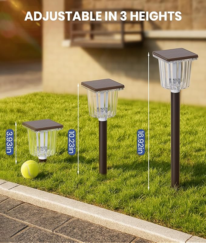 Super Bright Solar Pathway Lights Outdoor Powered,Adjustable Warm&Cool White,Waterproof IP65 Garden Decor Landscape Lighting Outside for Yard/Patio/Walkway/Driveway/Landscape (Cocoa Brown, 1 Pack) Professionalproductionofsolarlightsoutdoor%EF%BC%9A%EF%BC%89