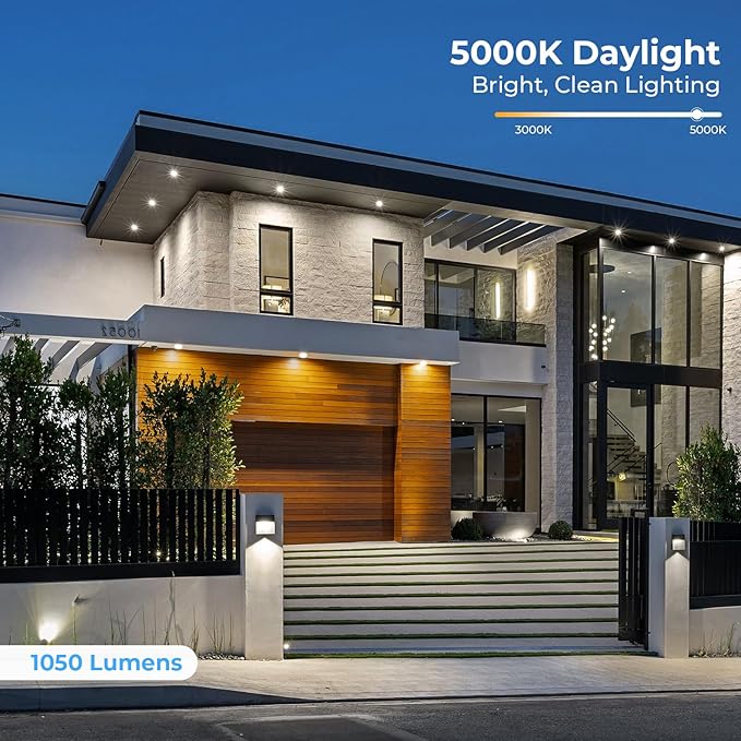 10 Pack PAR38 LED Outdoor Flood Light Bulbs, 100W Equivalent, 5000K Daylight White, Dimmable Waterproof LED Floodlight for Porch Yard Garage, E26 Base 1050LM, 13W, 15,000 Hrs GvvooHome
