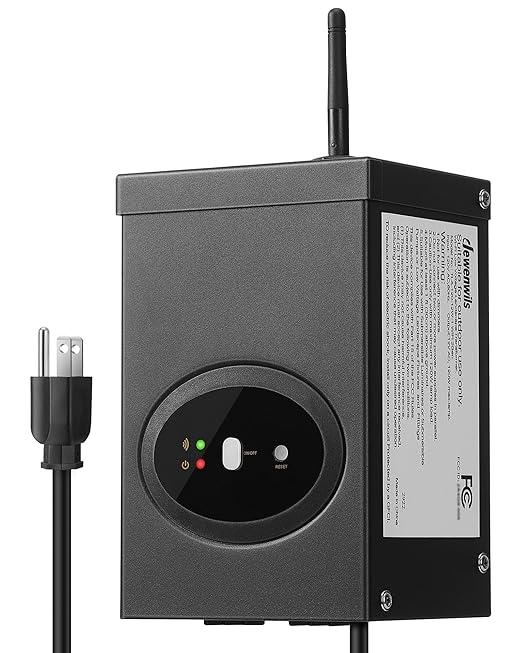 DEWENWILS Smart Low Voltage Landscape Transformer 120W, 120V AC to 12V AC for LED Landscape Lights, Outdoor Lighting, Waterproof, 1 Zone Control, Compatible with Alexa and Google Home, ETL Listed DEWENWILS